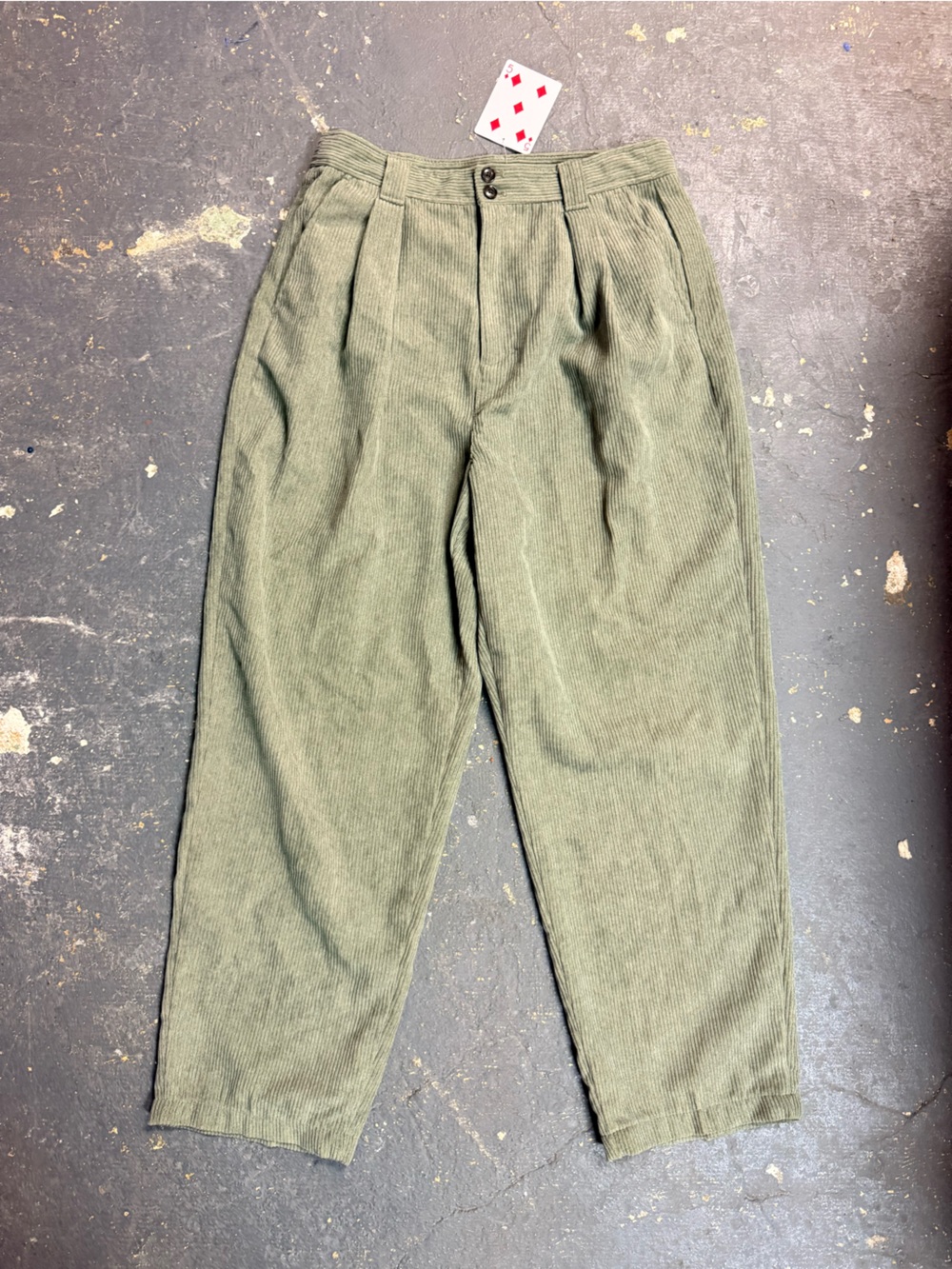 Madewell Olive Green Straight-Leg Corduroy Jeans